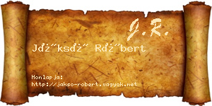 Jáksó Róbert névjegykártya