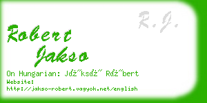robert jakso business card
